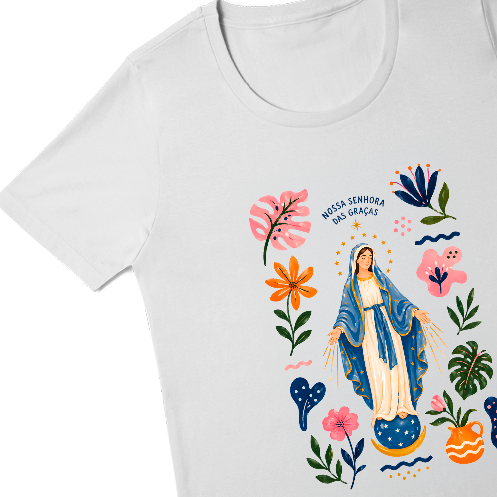 Baby Look - Nossa Senhora das Graças Floral