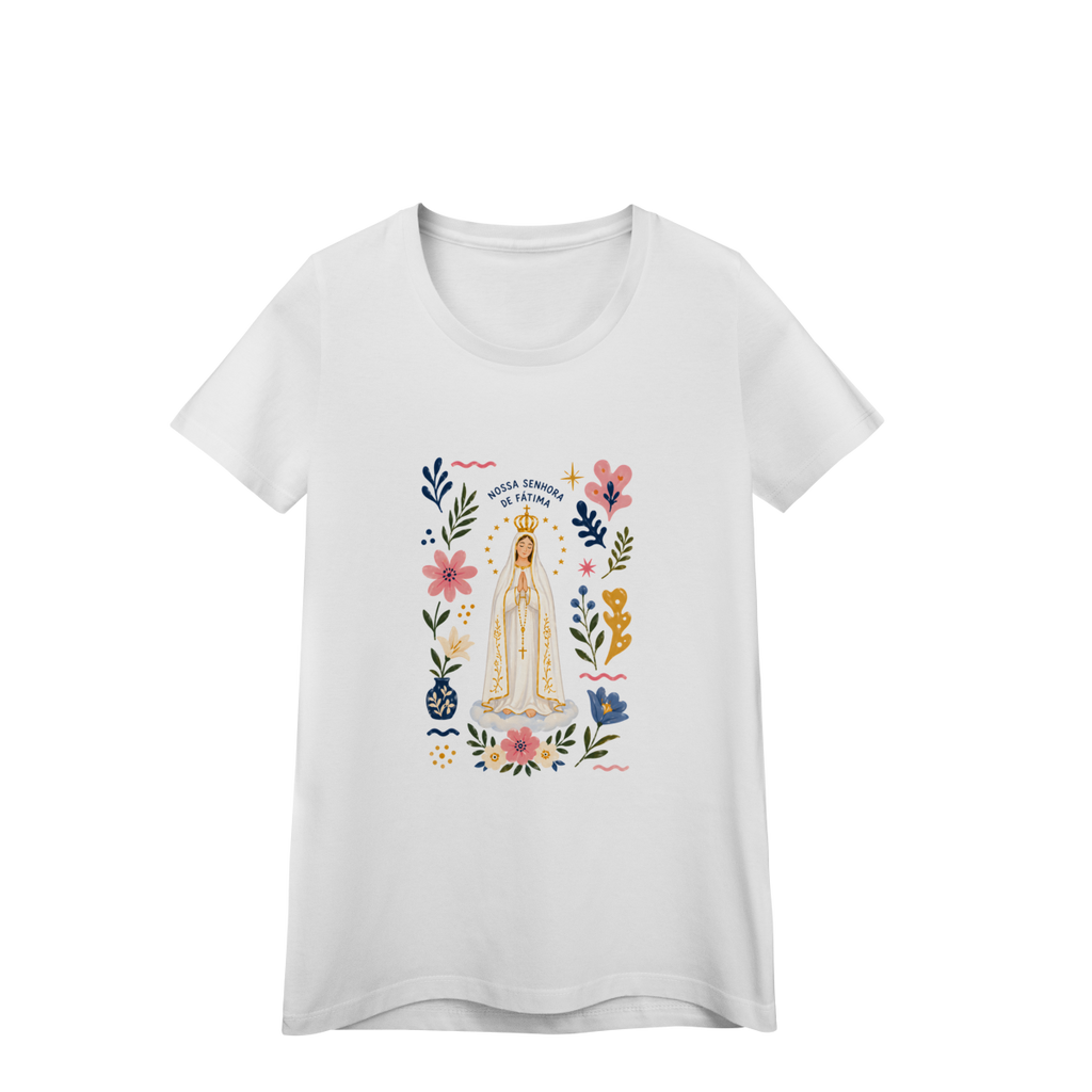 Baby Look - Nossa Senhora de Fátima Floral
