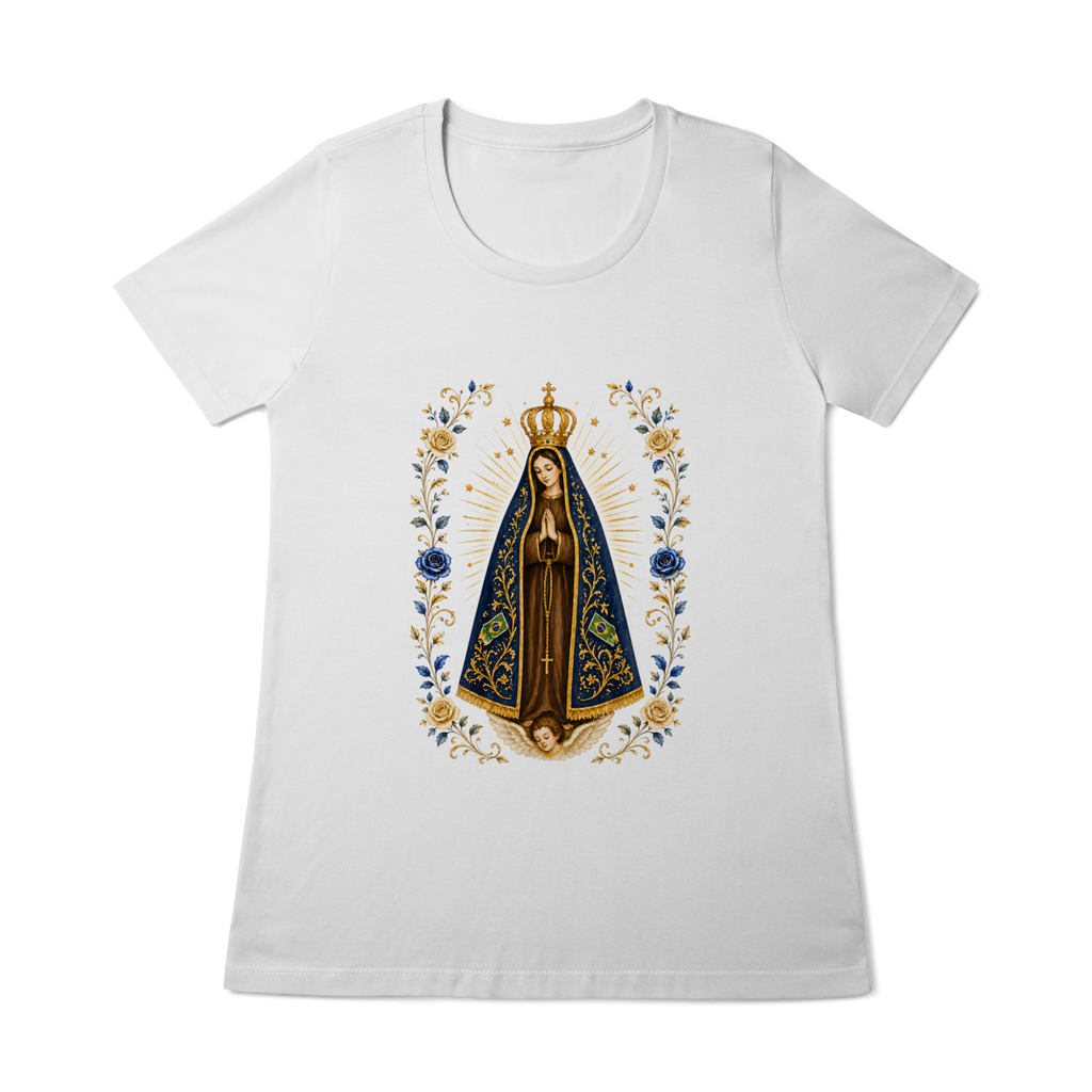 Nossa Senhora Aparecida - Manto & Flores