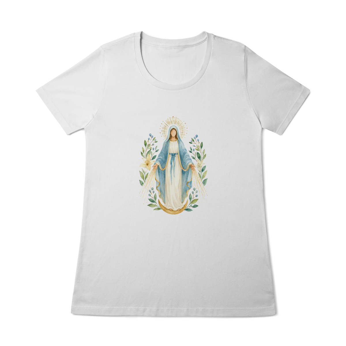Baby Look Nossa Senhora das Graças - Aquarela