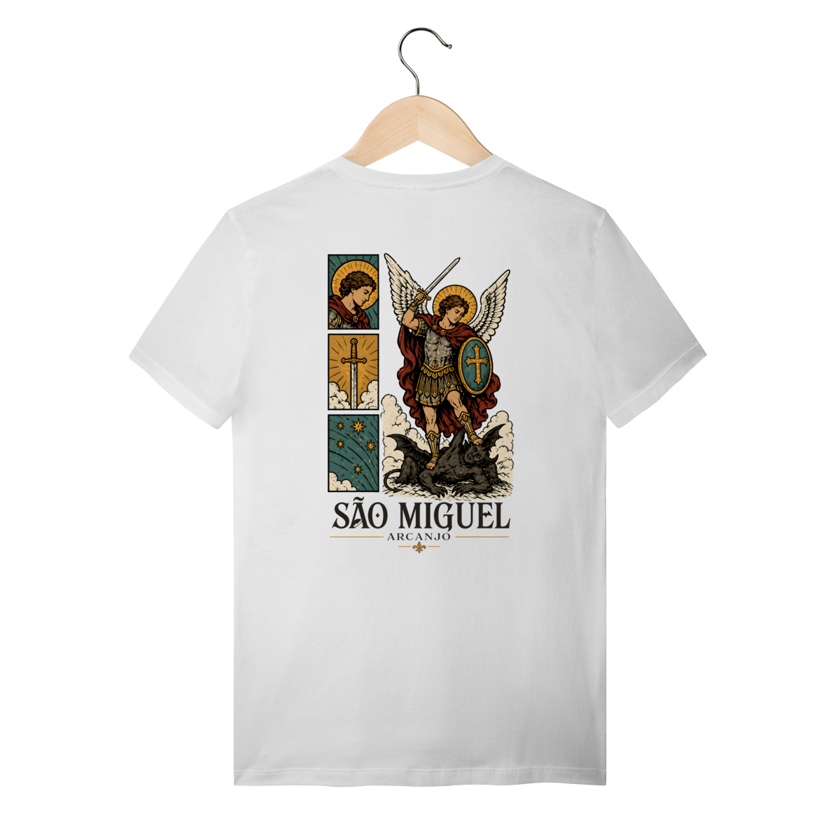 Camiseta São Miguel Arcanjo - Quadrinhos