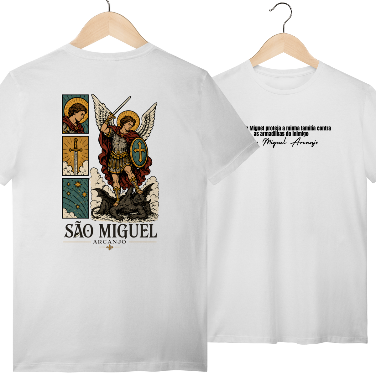 Camiseta São Miguel Arcanjo - Quadrinhos