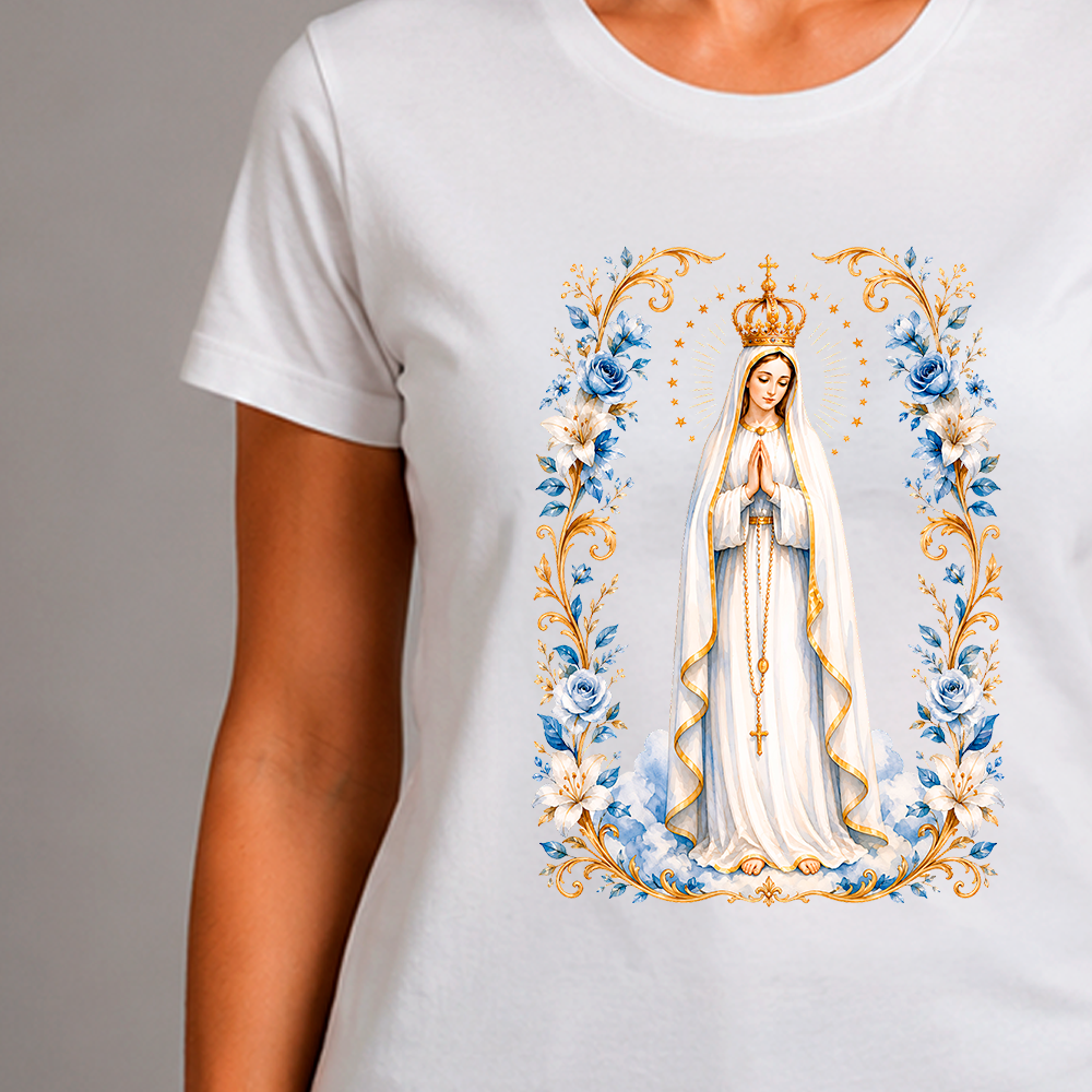 Nossa Senhora de Fátima - Manto & Flores